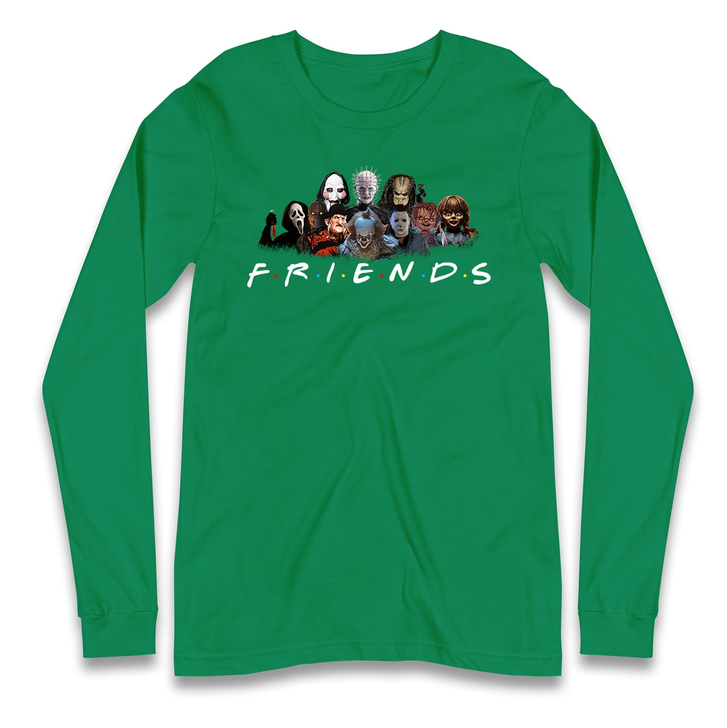 Horror Characters Friends Halloween Long Sleeve T Shirt