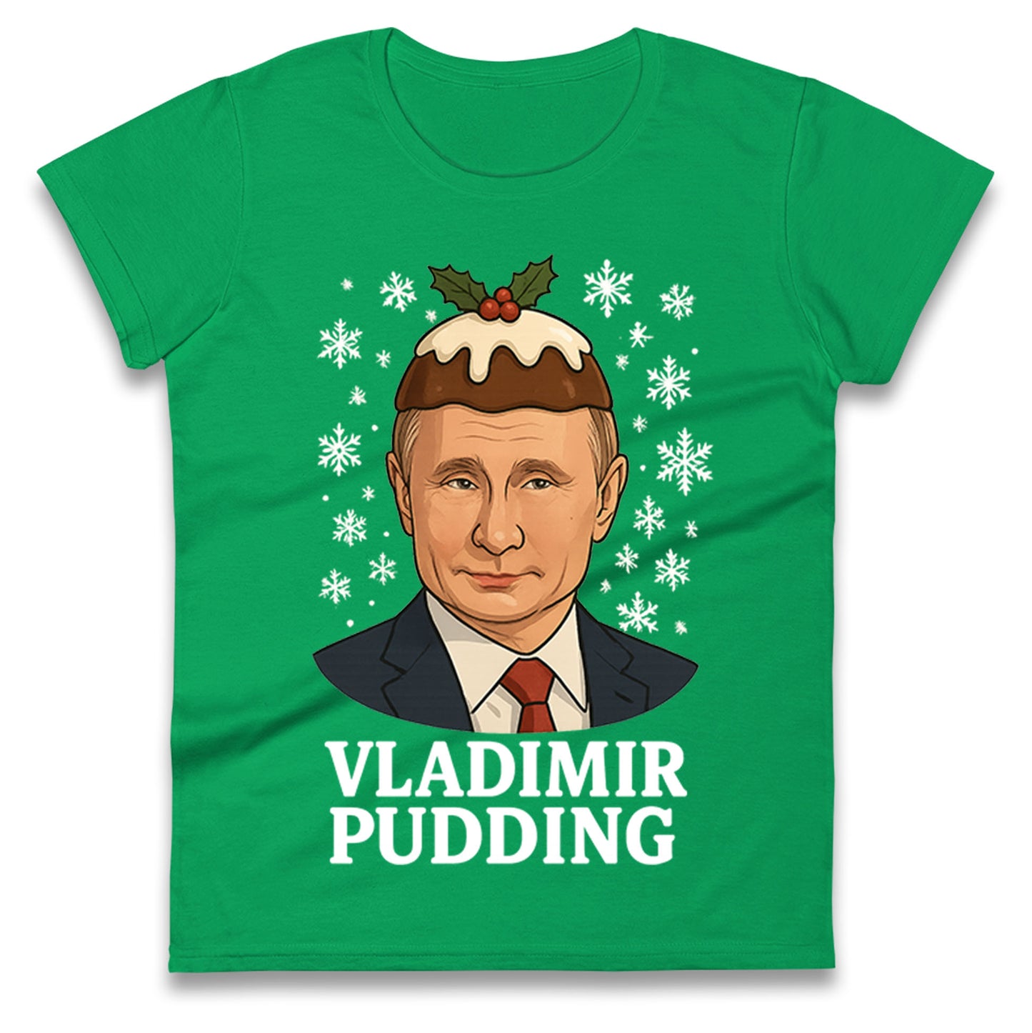 Vladimir Putin Christmas Ladies T Shirt