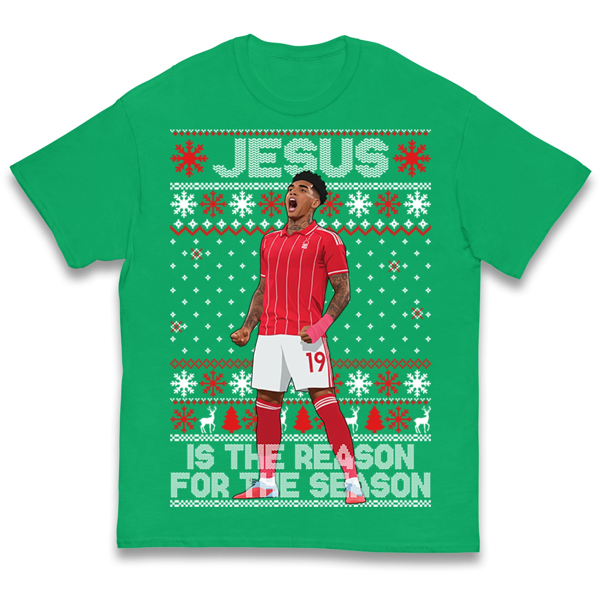 Nottm Forest FC Christmas Kids T Shirt