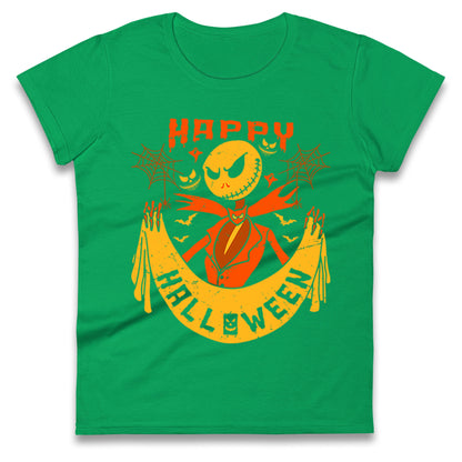 Jack Skellington Happy Halloween Womens t shirt