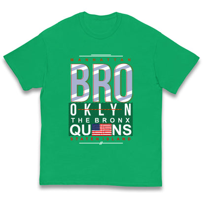 Brooklyn New York State Kids T Shirt
