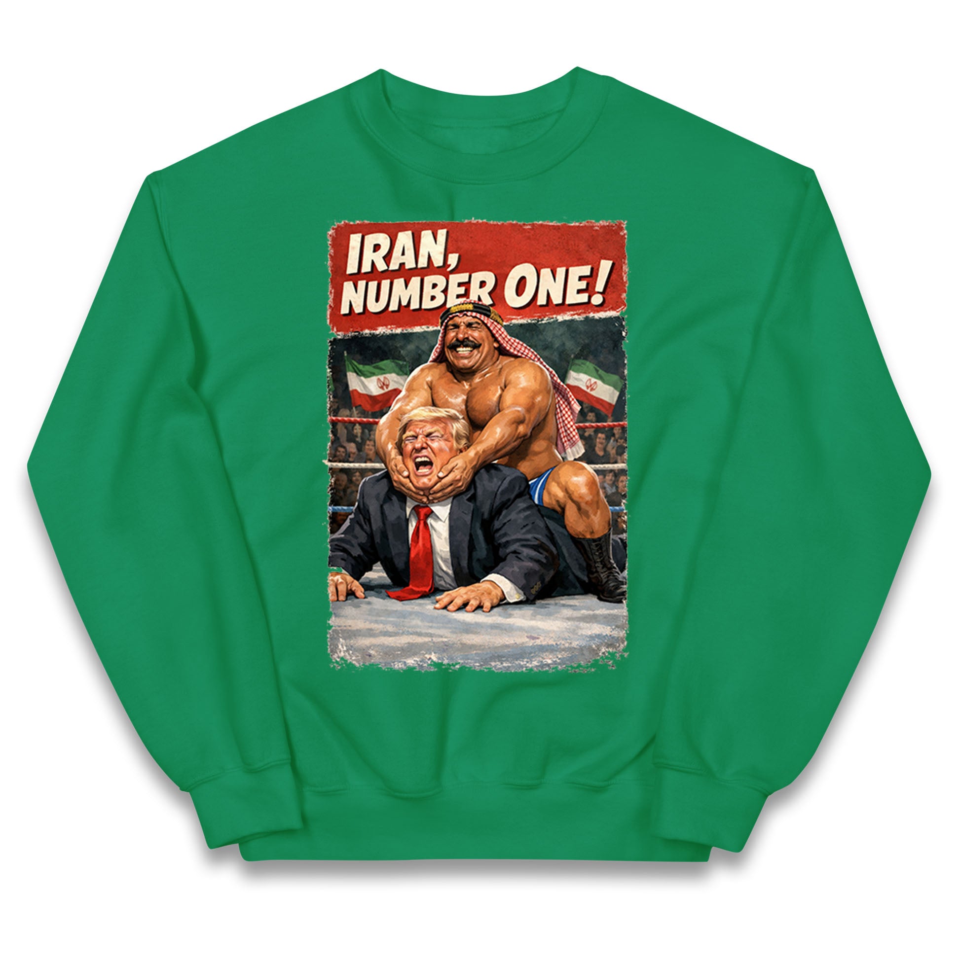Donald Trump Iron Sheik Iran Wrestling Kids Jumper