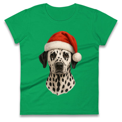 Dalmatian Dog Christmas Ladies T Shirt