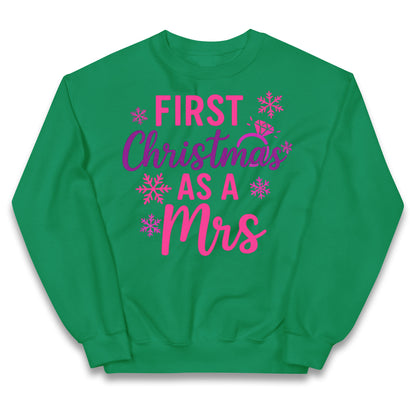 First Christmas As A Mrs Kids Jumper