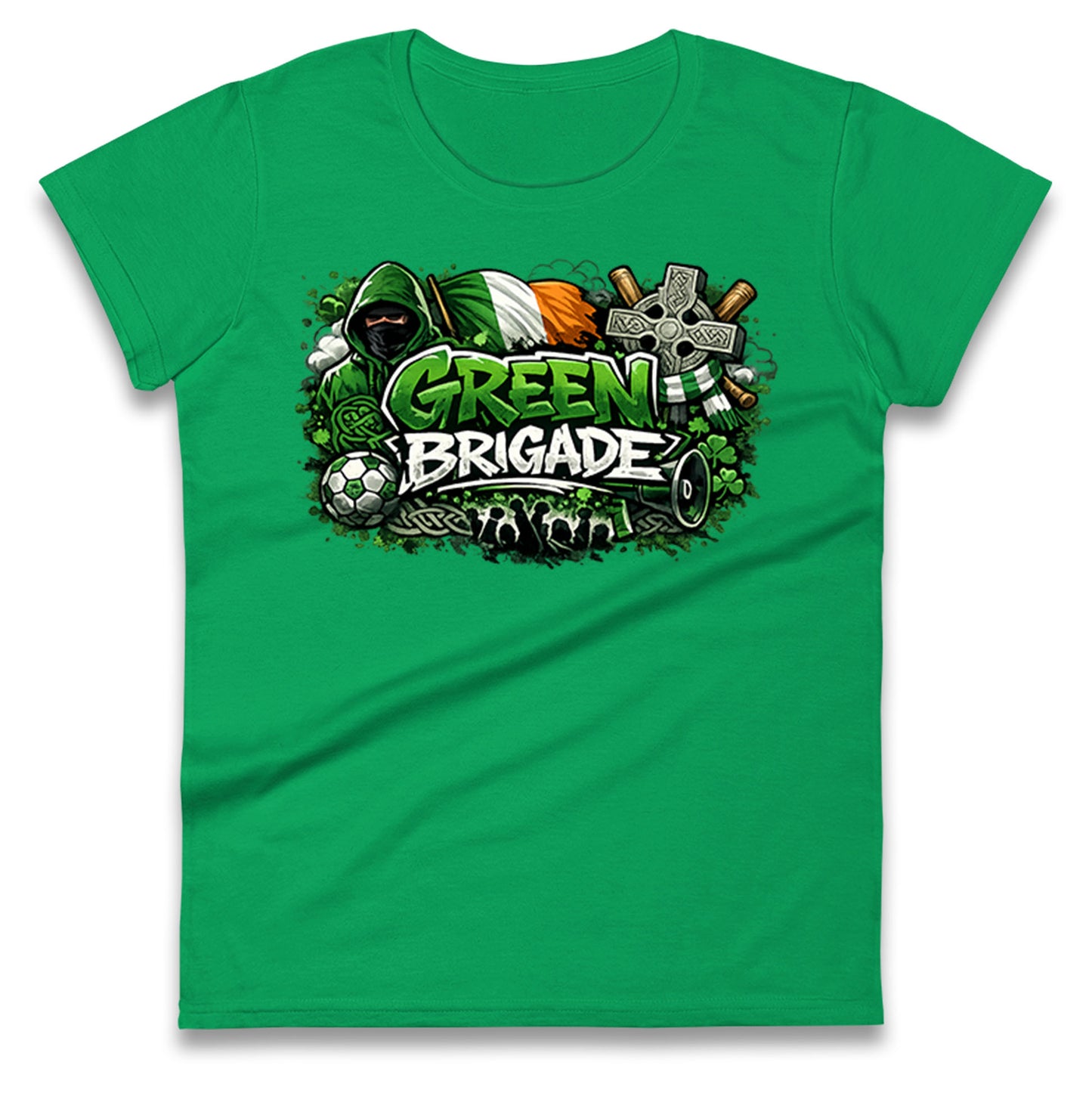 Celtic Green Brigade Football Ladies T Shirt 