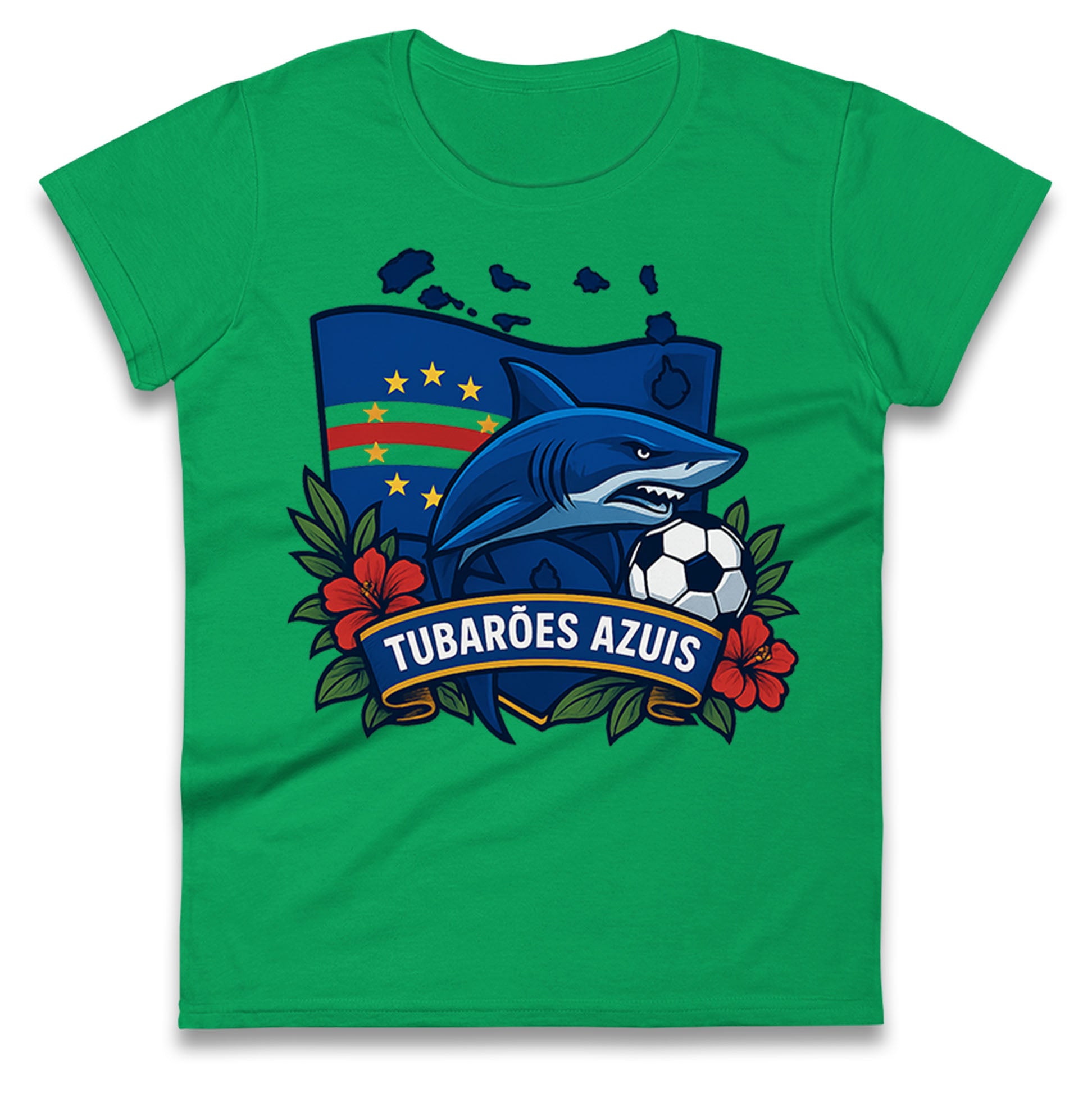 Cape Verde Football Ladies T Shirt
