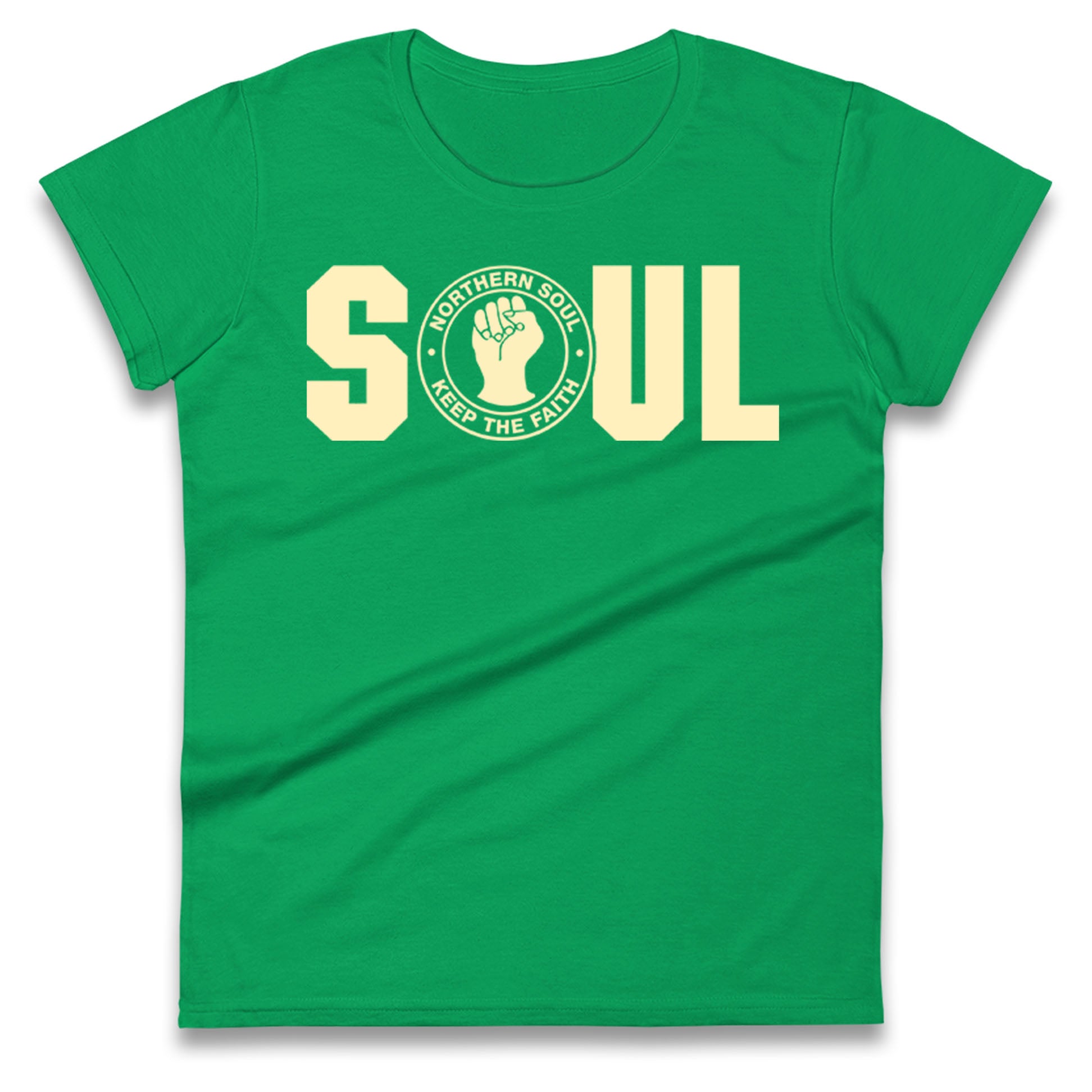 Northern Soul Keep The Faith Logo Ladies T Shirt 