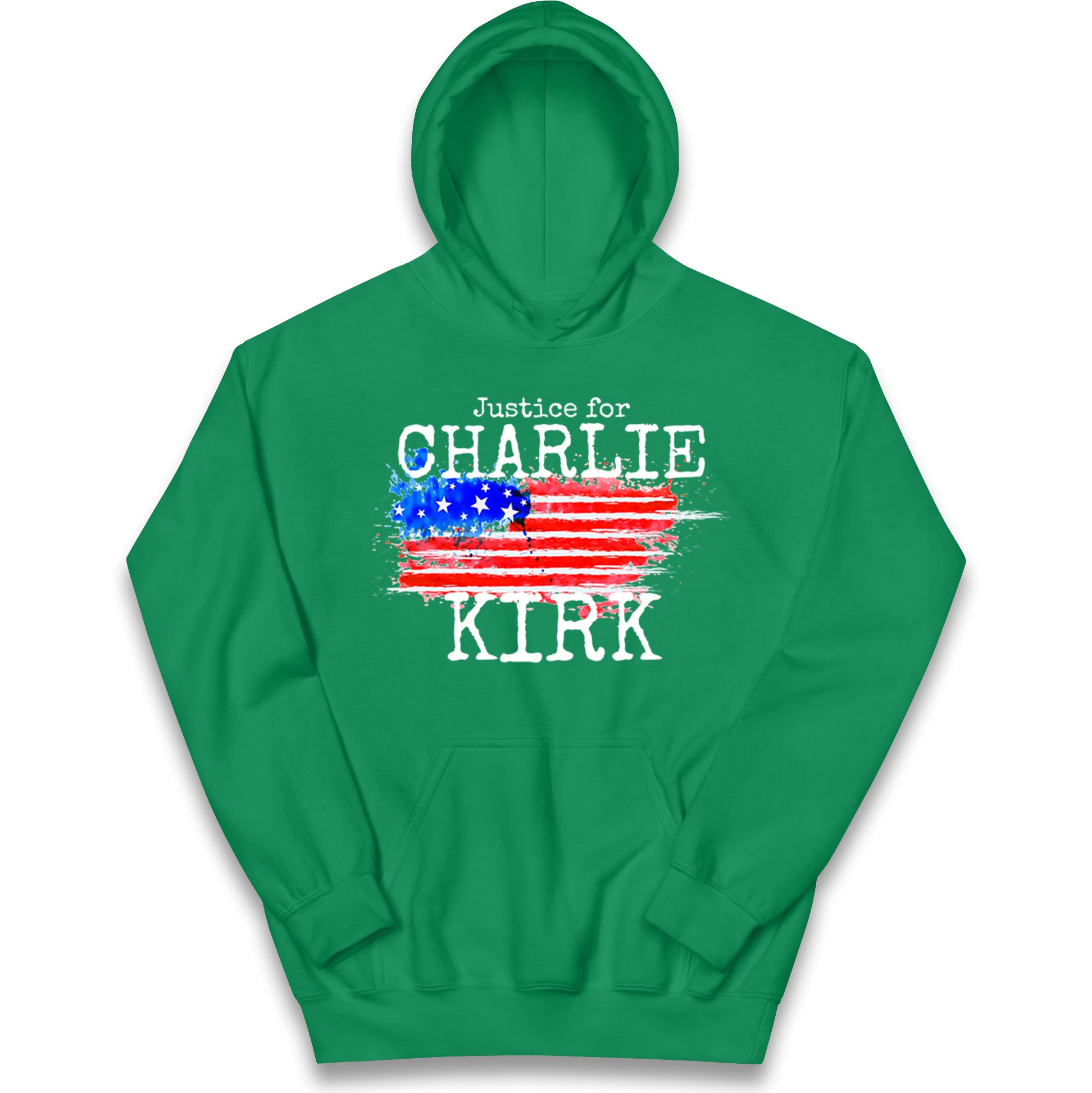 Justice For Charlie Kirk Kids Hoodie