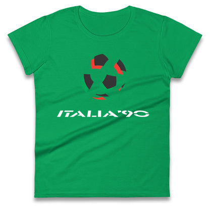 Italia 90 Logo Ladies T Shirt