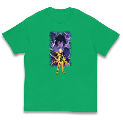 sasuke uchiha and naruto uzumaki t shirt
