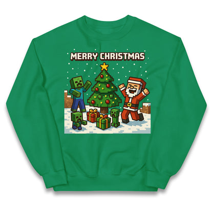 Minecraft Merry Christmas Kids Jumper
