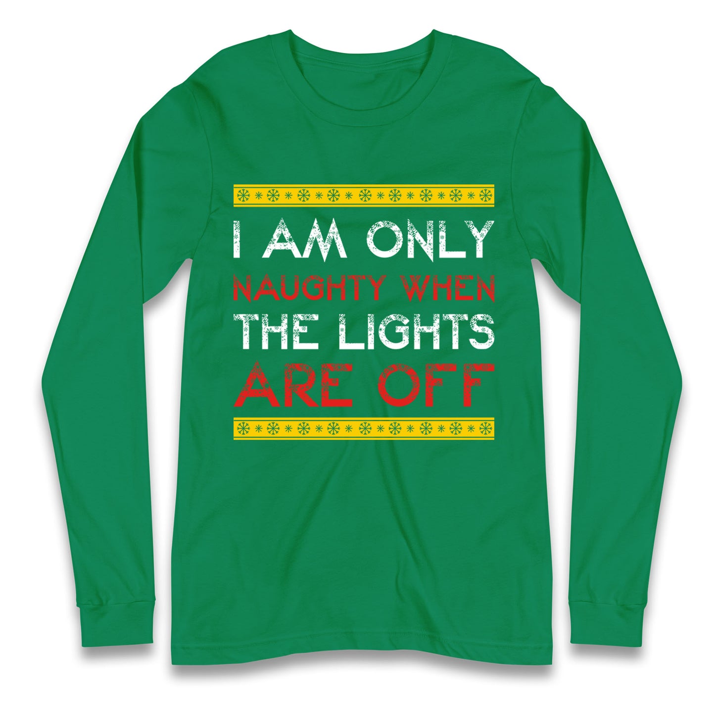 naughty christmas long sleeve t shirt