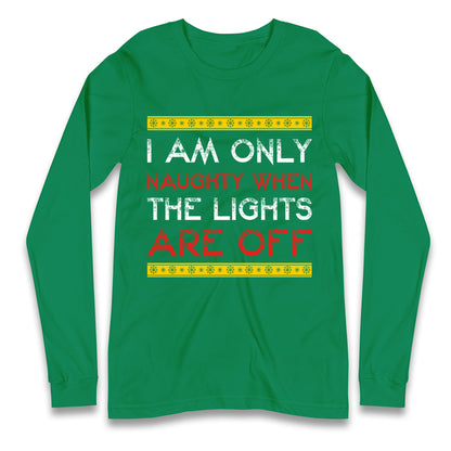 naughty christmas long sleeve t shirt