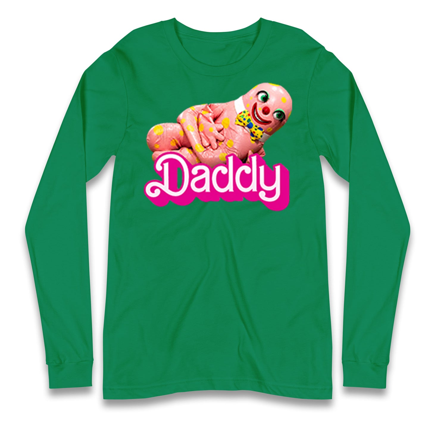Funny Mr Blobby Daddy 90s Retro Longsleeve T Shirt