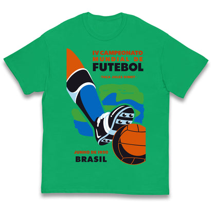 Brasil 1950 Retro World Cup Kids T Shirt