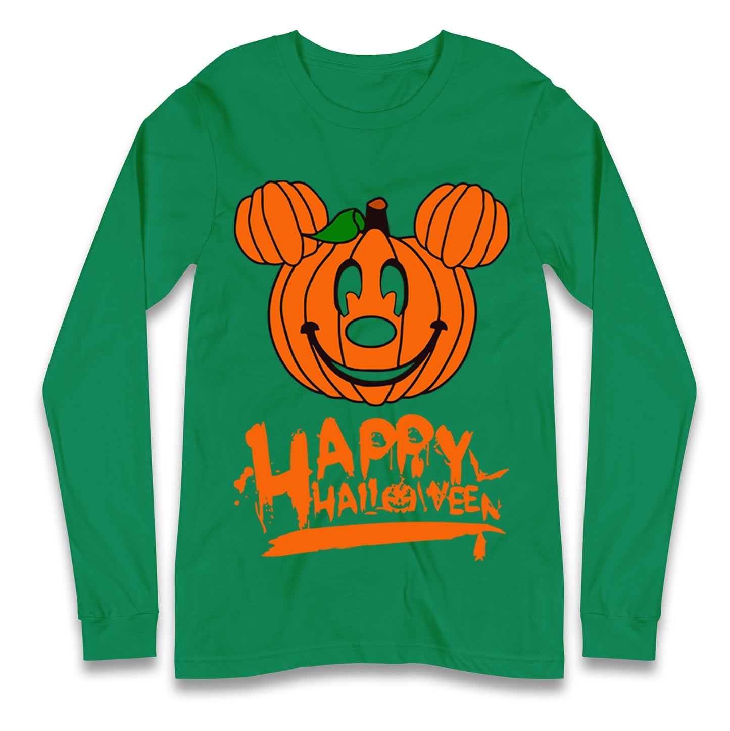 Mickey Mouse Pumpkin Happy Halloween Long Sleeve T Shirt