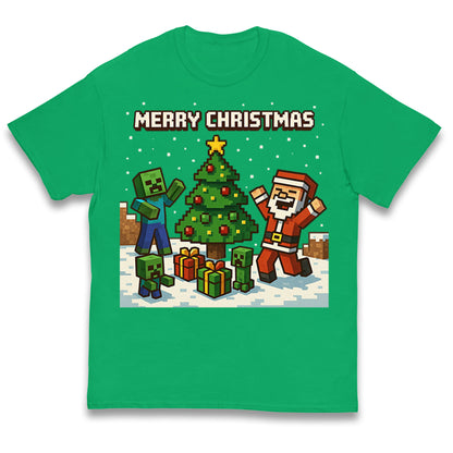 Minecraft Christmas Kids T Shirt 