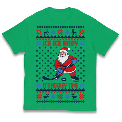Hockey Christmas Kids T Shirt