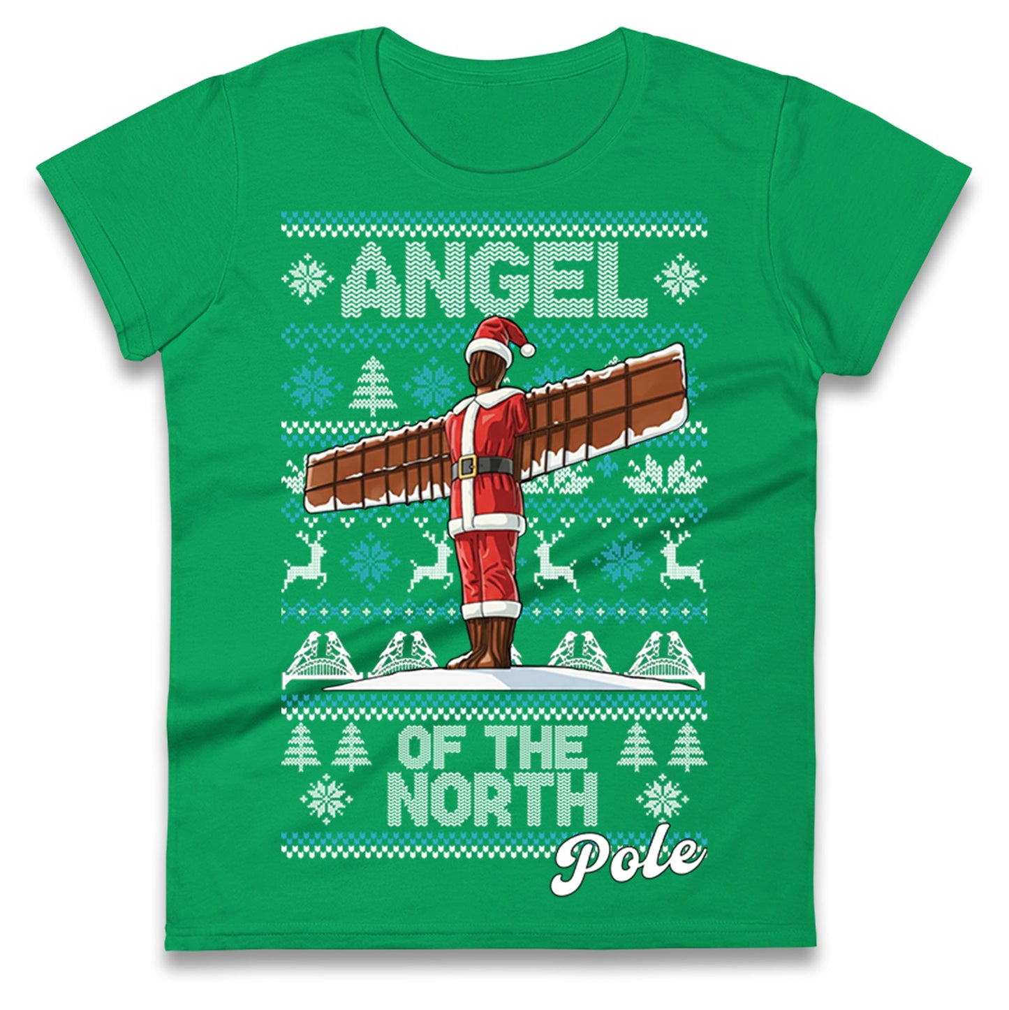 Angel Of The North Pole Christmas Ladies T Shirt