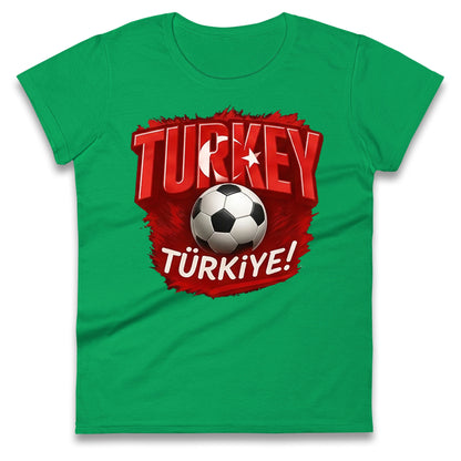 Turkey Retro World Cup Ladies T Shirt