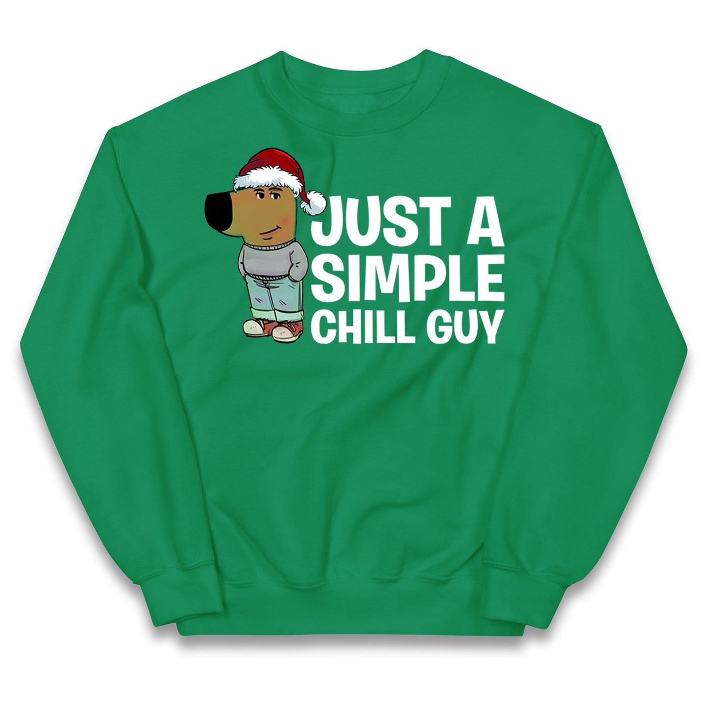 chill guy christmas jumper
