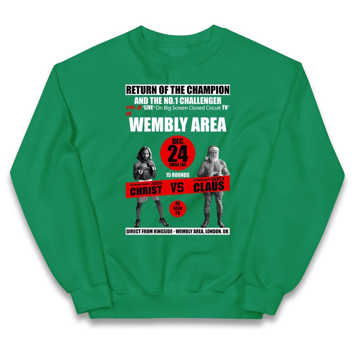 Jesus Christ Vs Santa Claus Kids Jumper