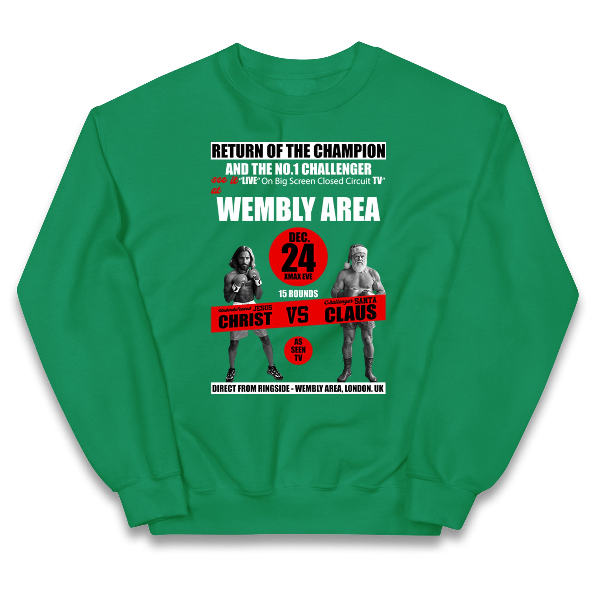 Jesus Christ Vs Santa Claus Kids Jumper