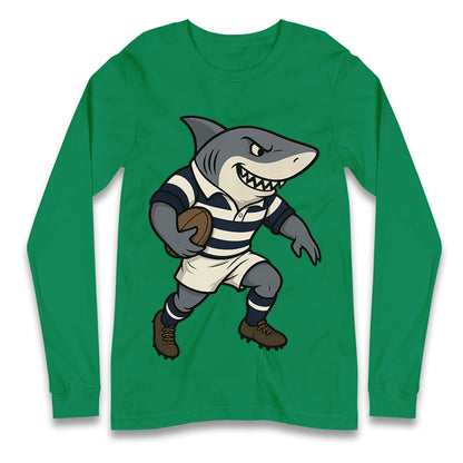 Retro Sale Sharks Rugby Union Longsleeve T Shirt