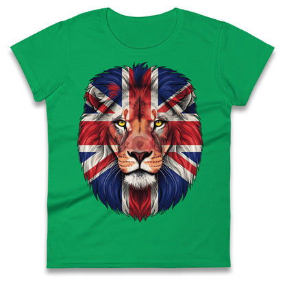 St George Flag Lion Ladies T Shirt 