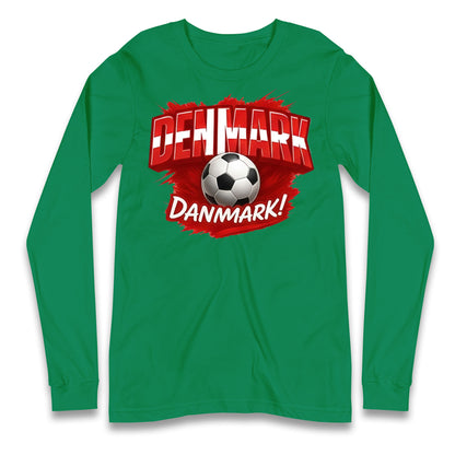 Denmark Retro World Cup Longsleeve T Shirt