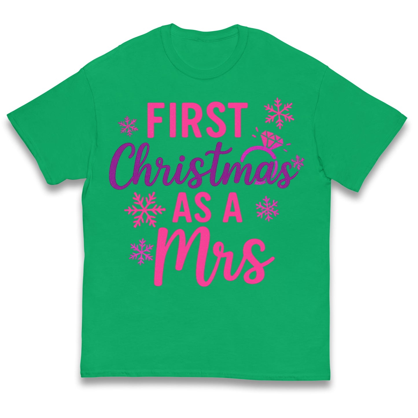 First Christmas As A Mrs Kids T Shirt