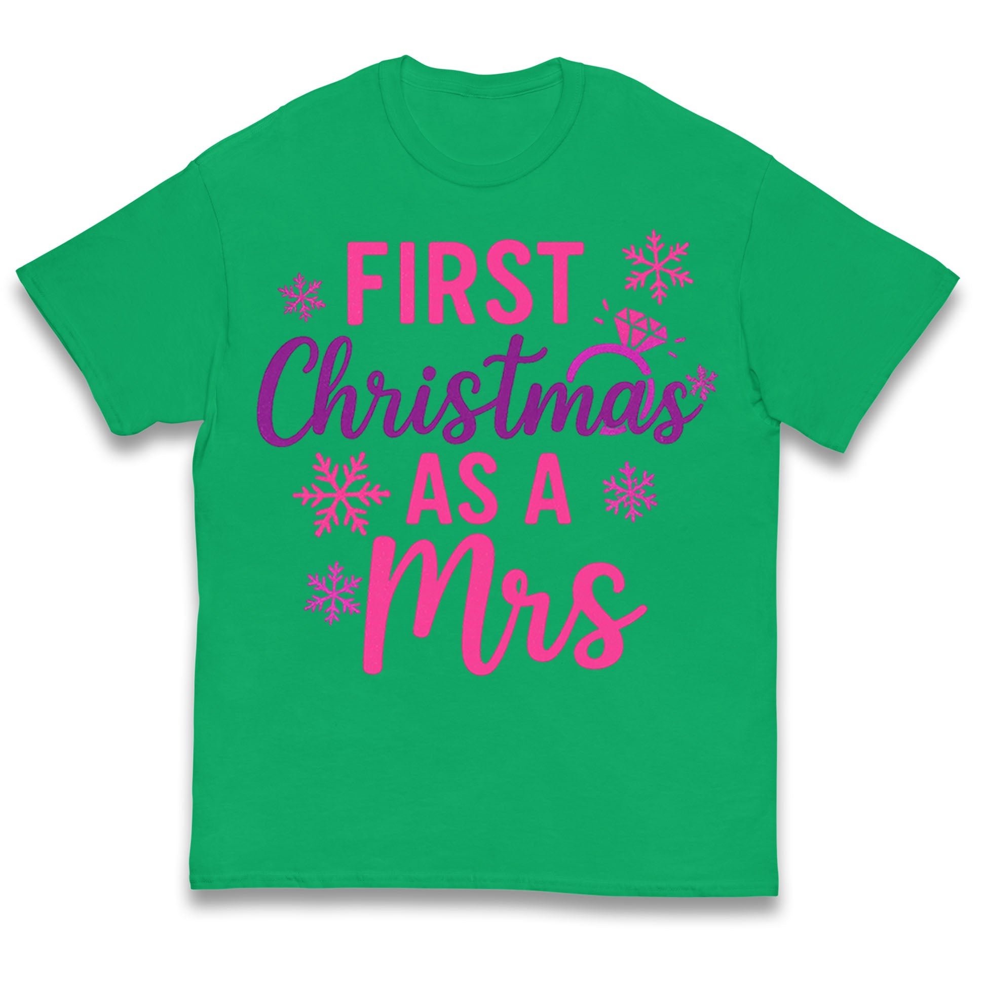 First Christmas As A Mrs Kids T Shirt