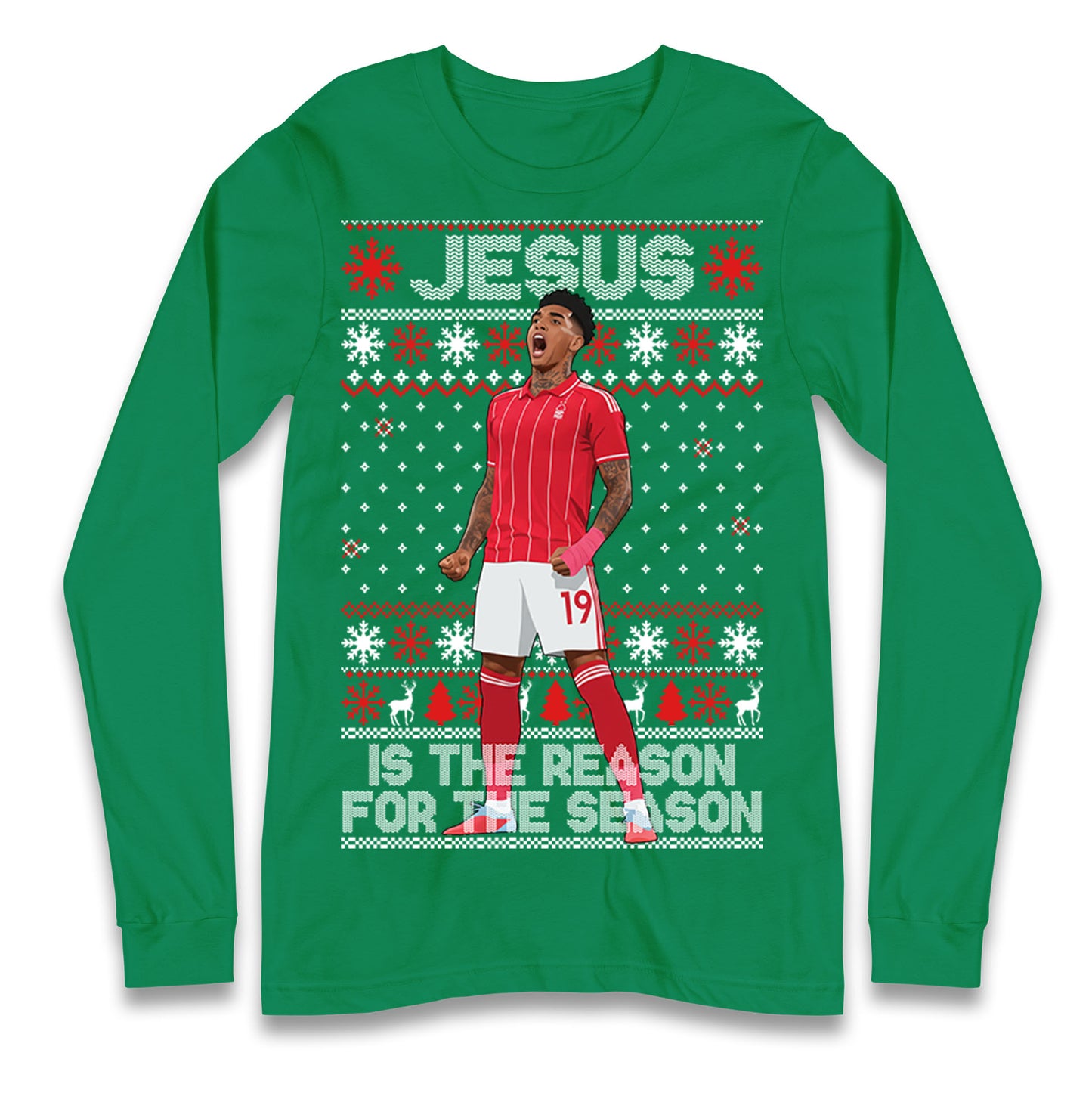 Nottm Forest FC Christmas Longsleeve T Shirt