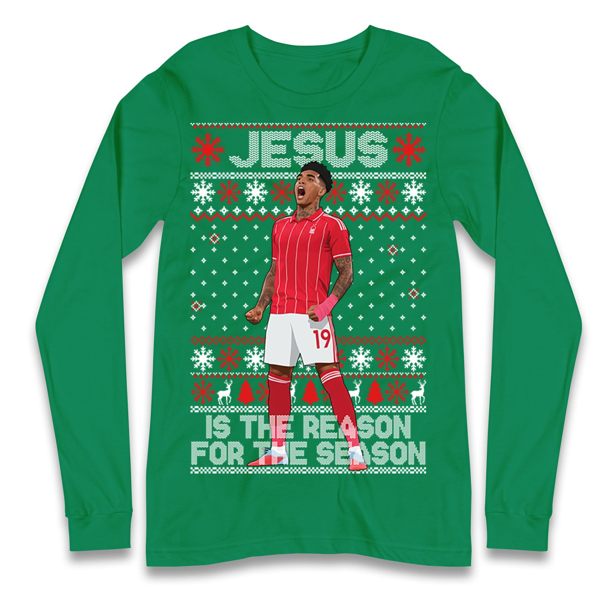 Nottm Forest FC Christmas Longsleeve T Shirt