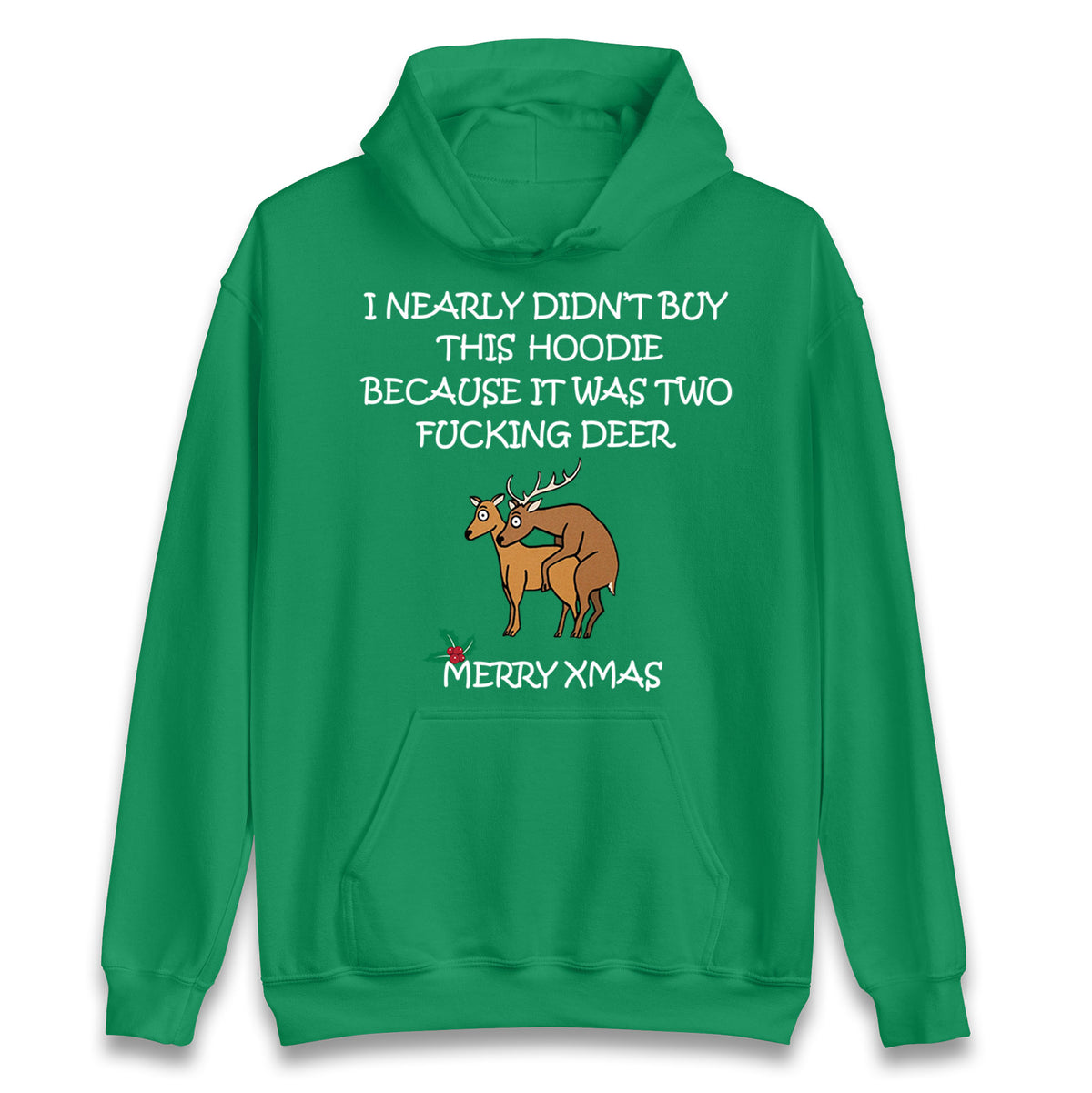 fucking deer christmas hoodie