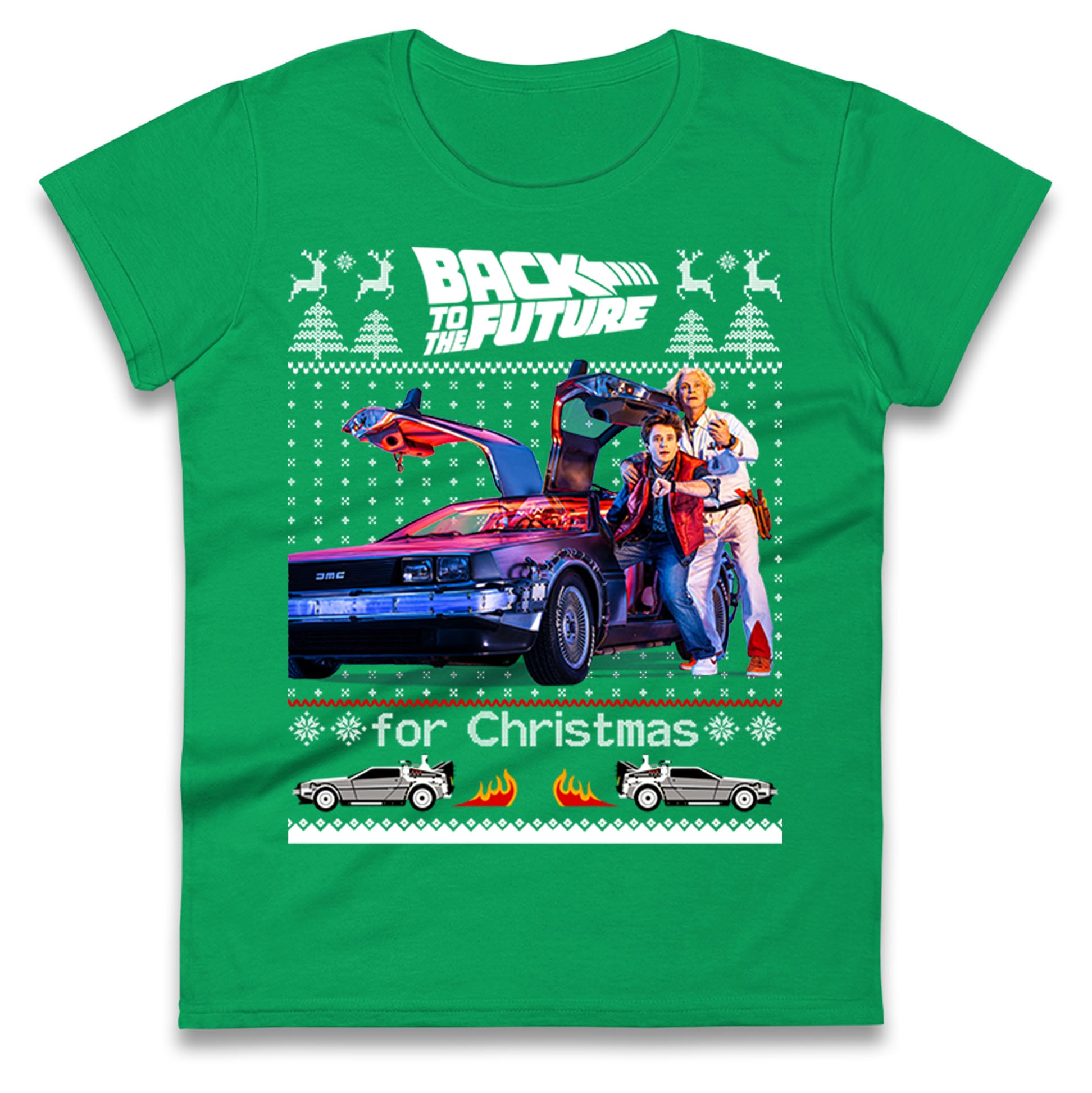 Back To The Future Christmas Ladies T Shirt