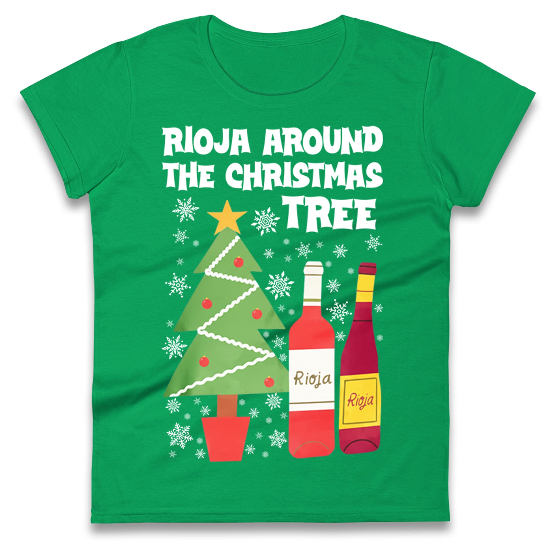Rioja Wine Christmas Ladies T Shirt