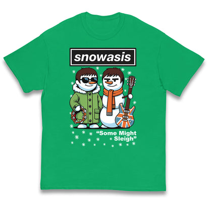 Snowasis Might Sleigh Xmas Music Band  Kids T Shirt