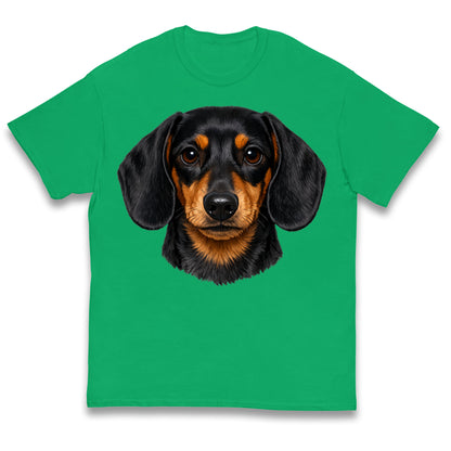 Dachshund Dog Face Kids T Shirt