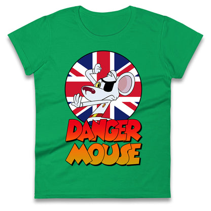 Danger Mouse Union Jack Ladies T Shirt