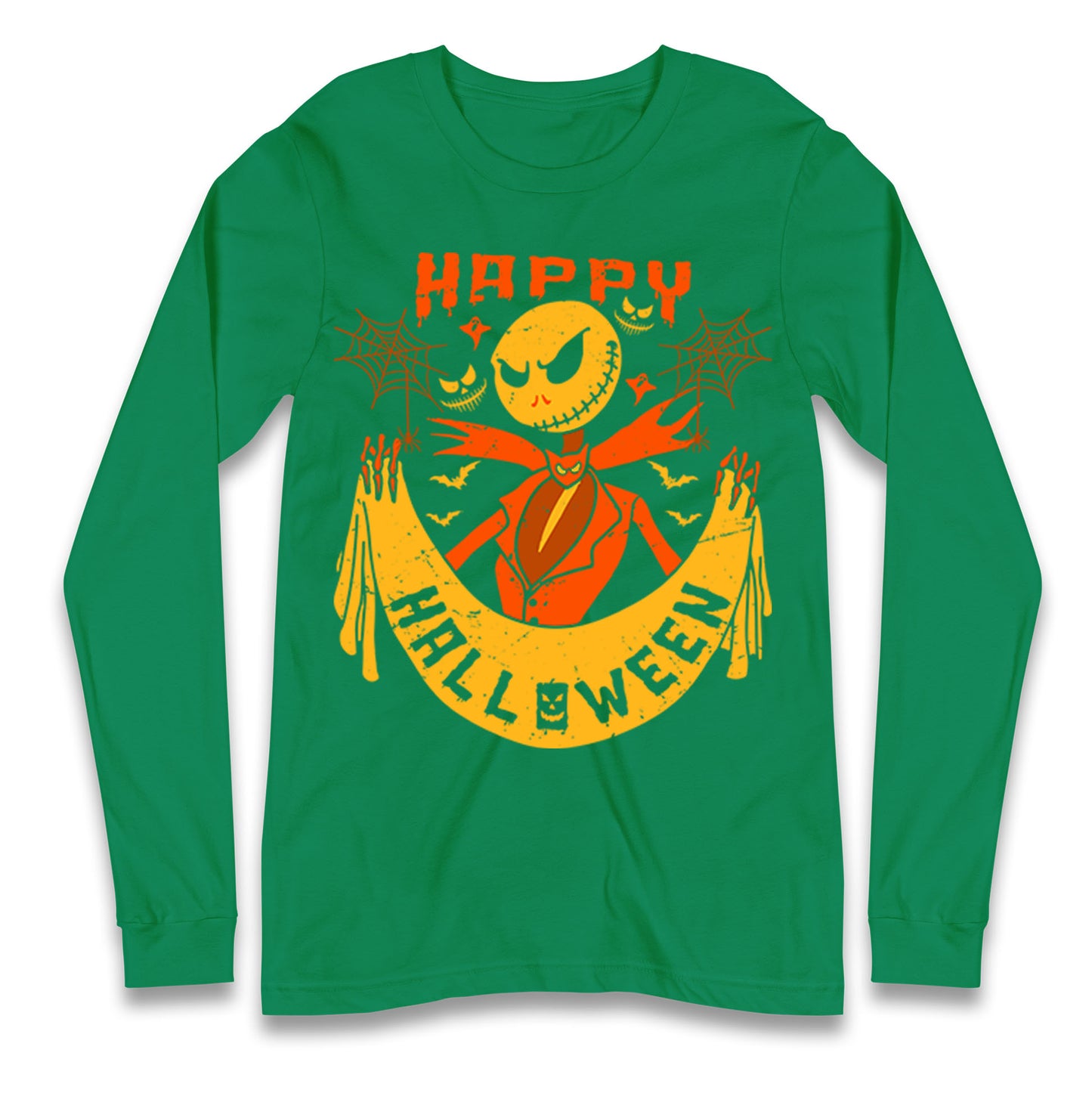 Jack Skellington Happy Halloween Long Sleeve T Shirt