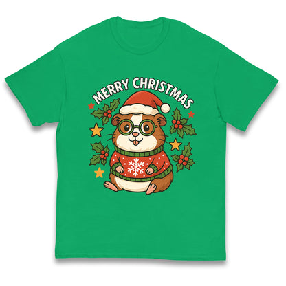 Guinea Pig Christmas Kids T Shirt