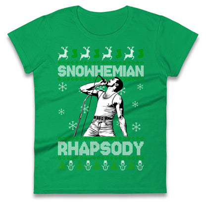 Freddie Mercury Christmas Ladies T Shirt