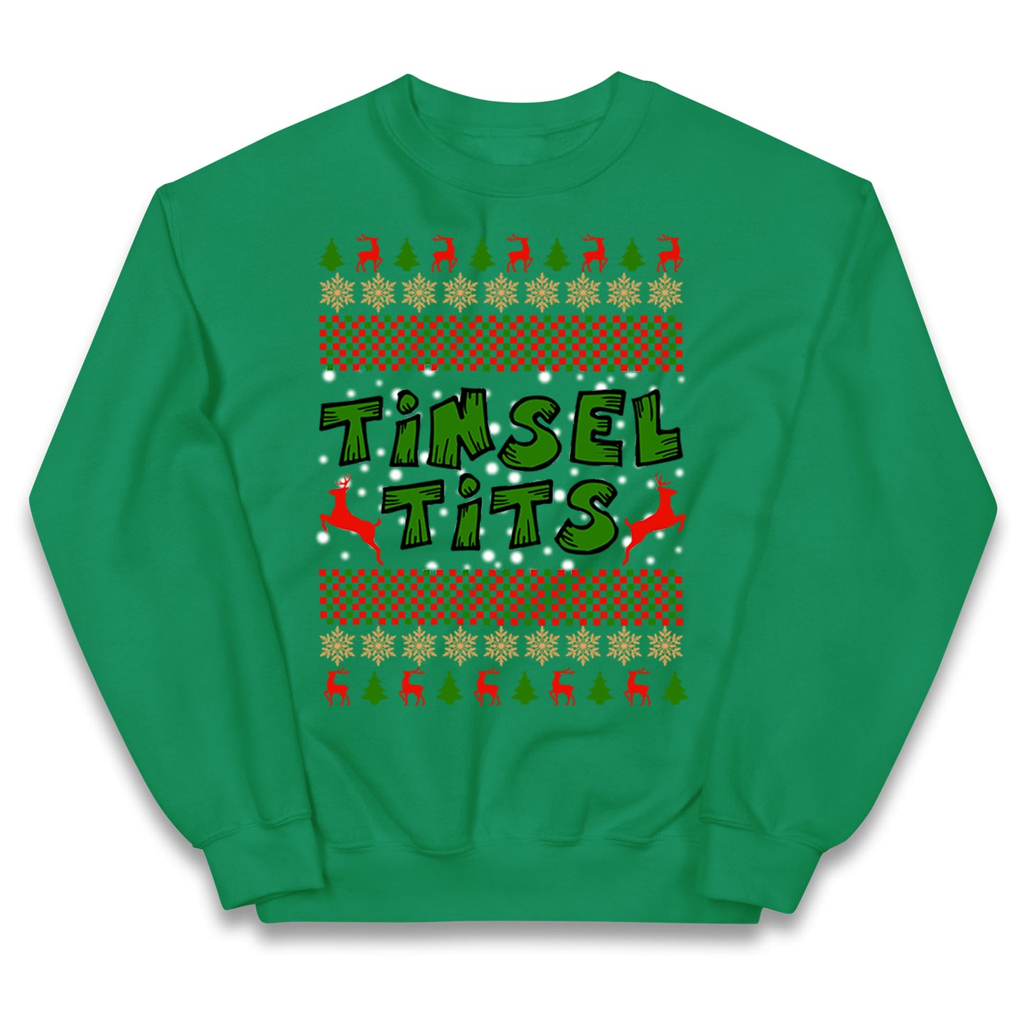 Christmas Tinsel Tits Funny Jumper
