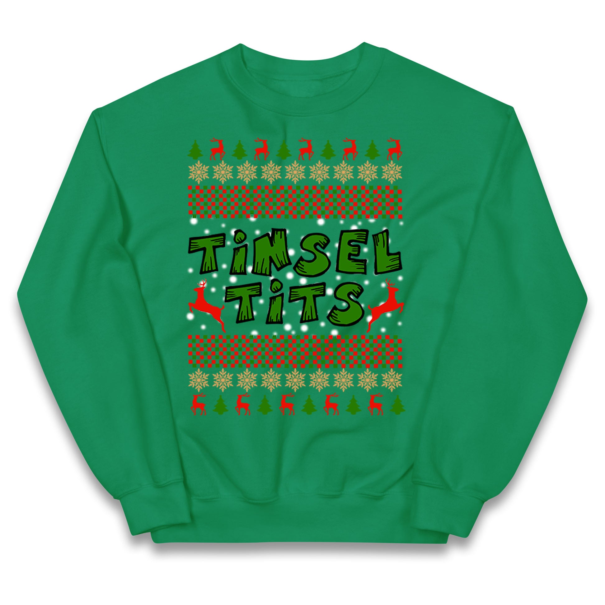 Christmas Tinsel Tits Funny Jumper
