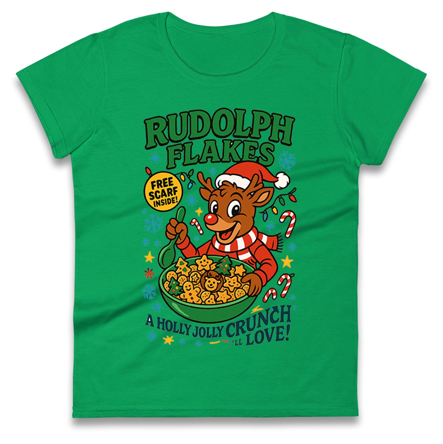 Rudolph The Red Nose Reindeer Ladies T Shirt