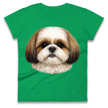 Shih Tzu Face Ladies T Shirt
