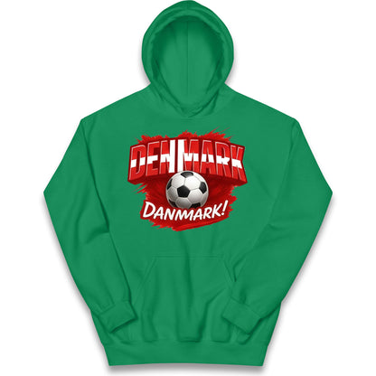 Denmark Retro World Cup Kids Hoodie