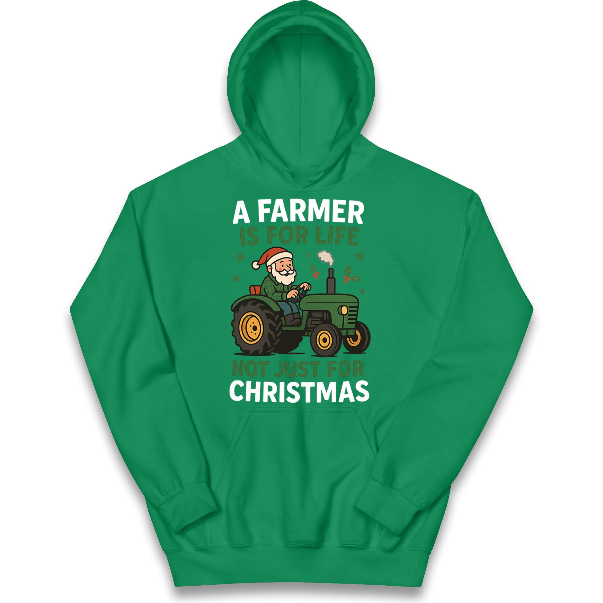 Farmer Christmas Kids Hoodie