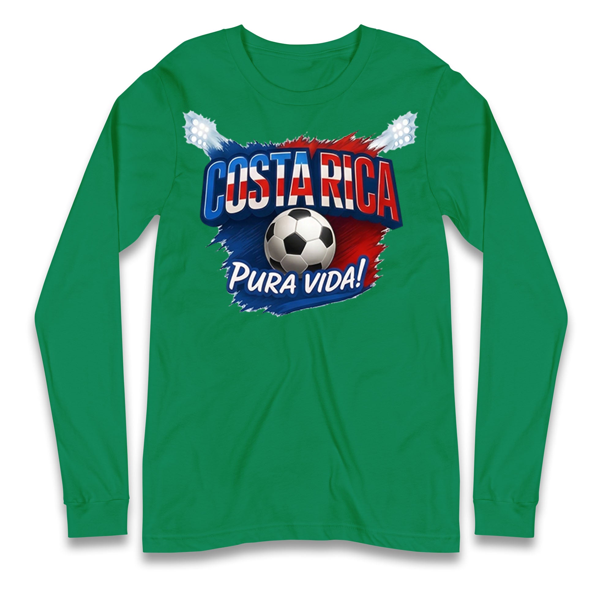 Costa Rica Retro World Cup Longsleeve T Shirt 